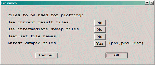 IMAGE: File names dialog- default files